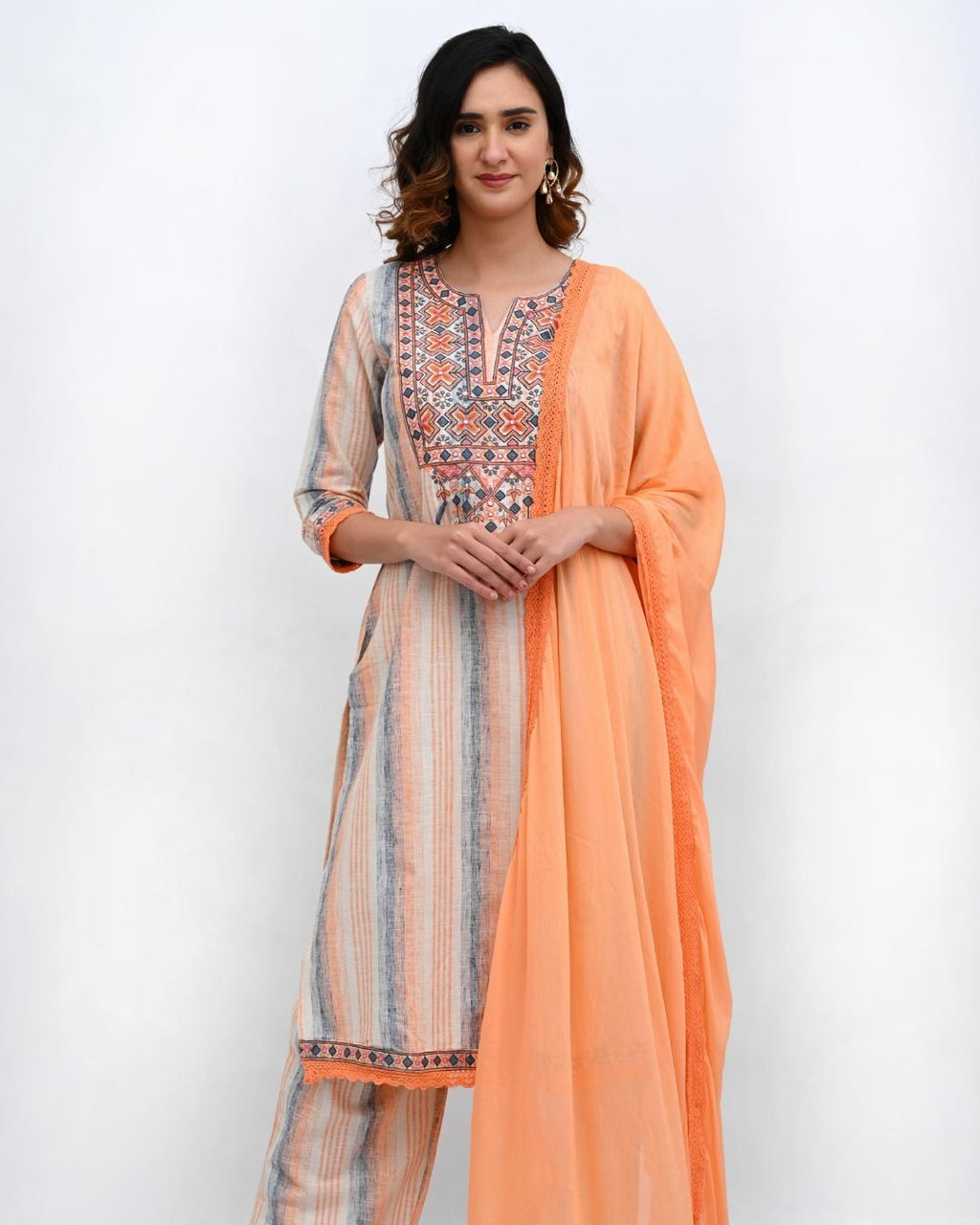Orange Bohemian Suit set