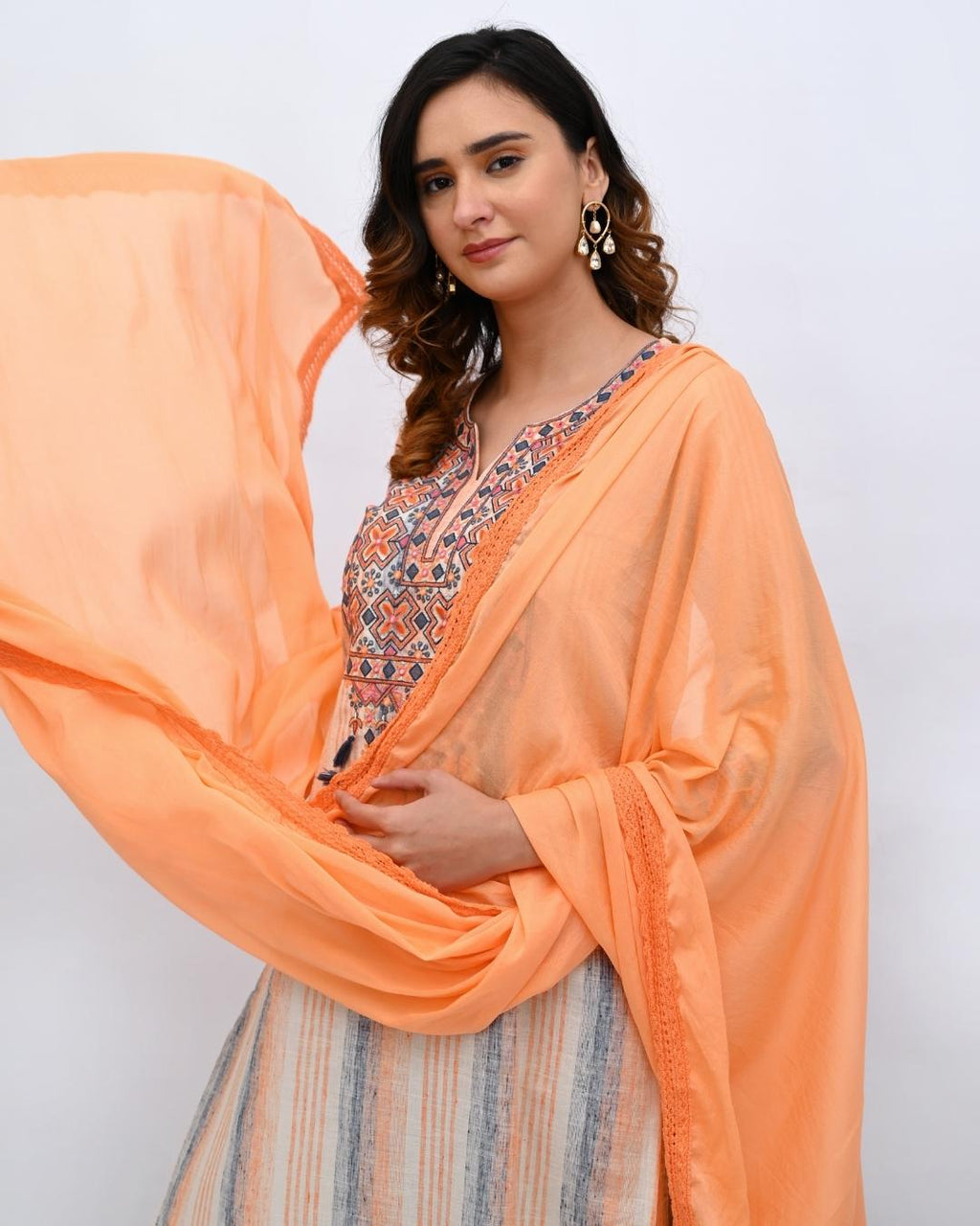 Orange Bohemian Suit set