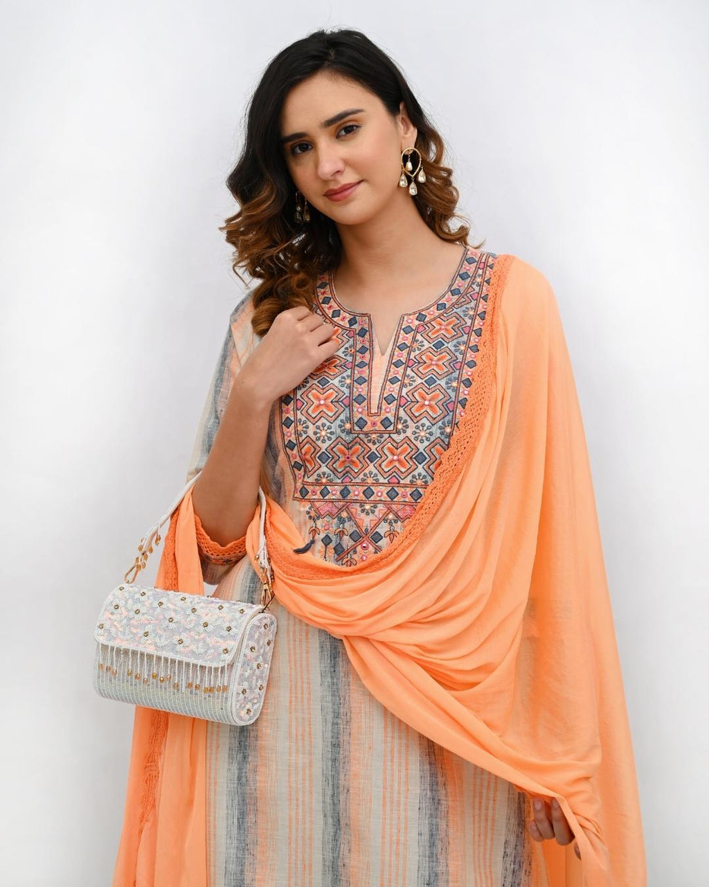 Orange Bohemian Suit set