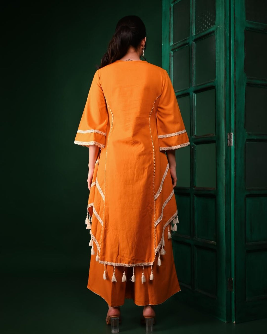 Mustard Mirror work Cord Set