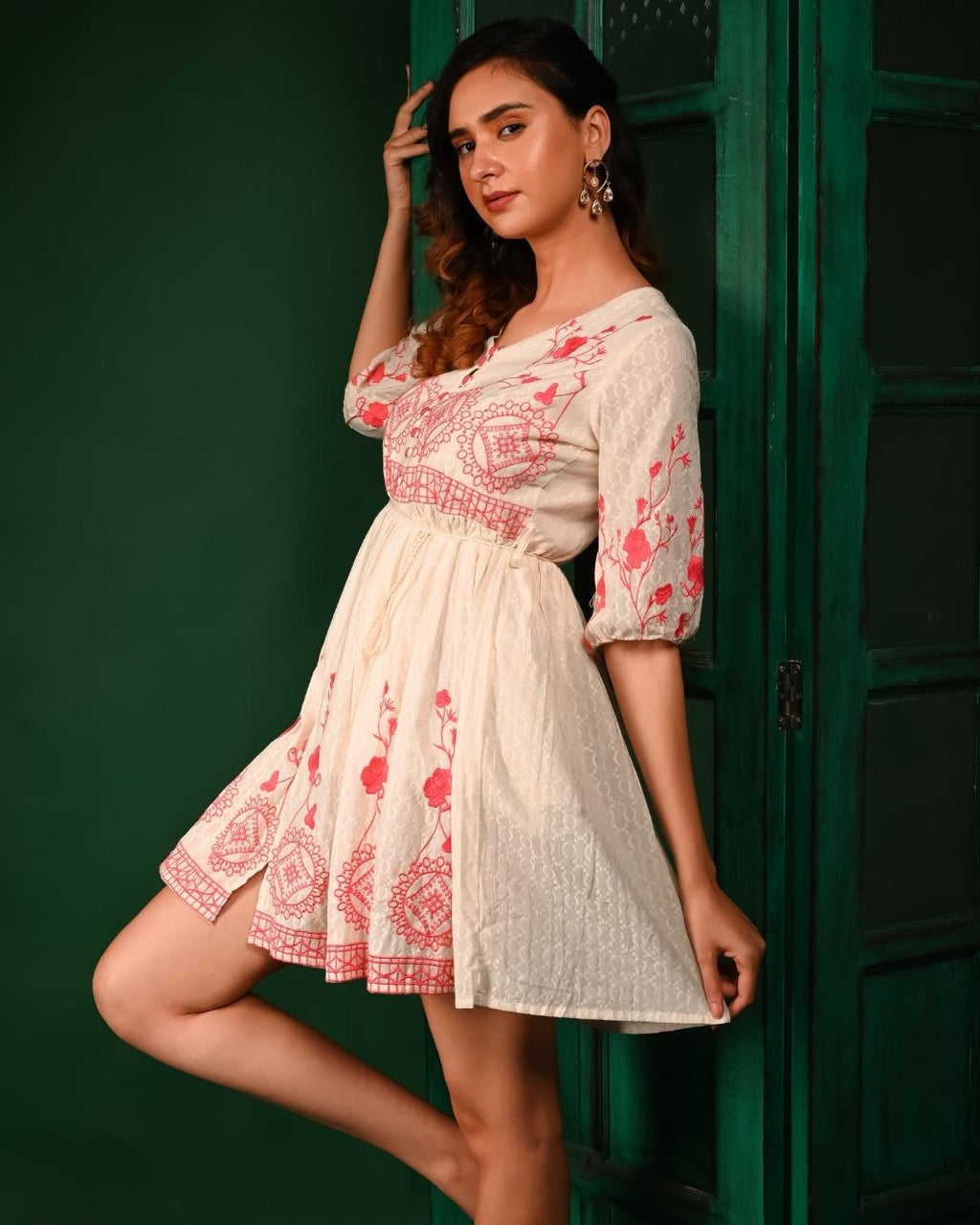 White Pink Tunic frock