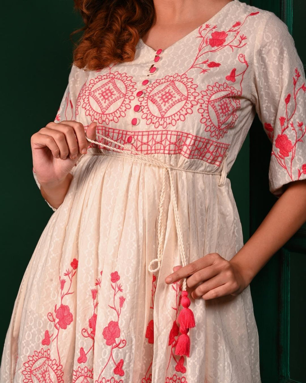 White Pink Tunic frock