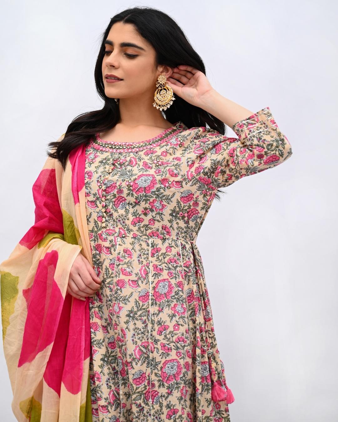 ANARKALI SUIT - PRINTED COTTON