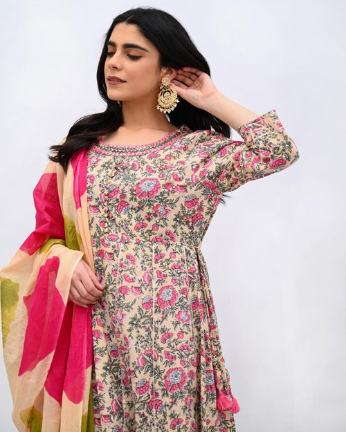 ANARKALI SUIT - PRINTED COTTON