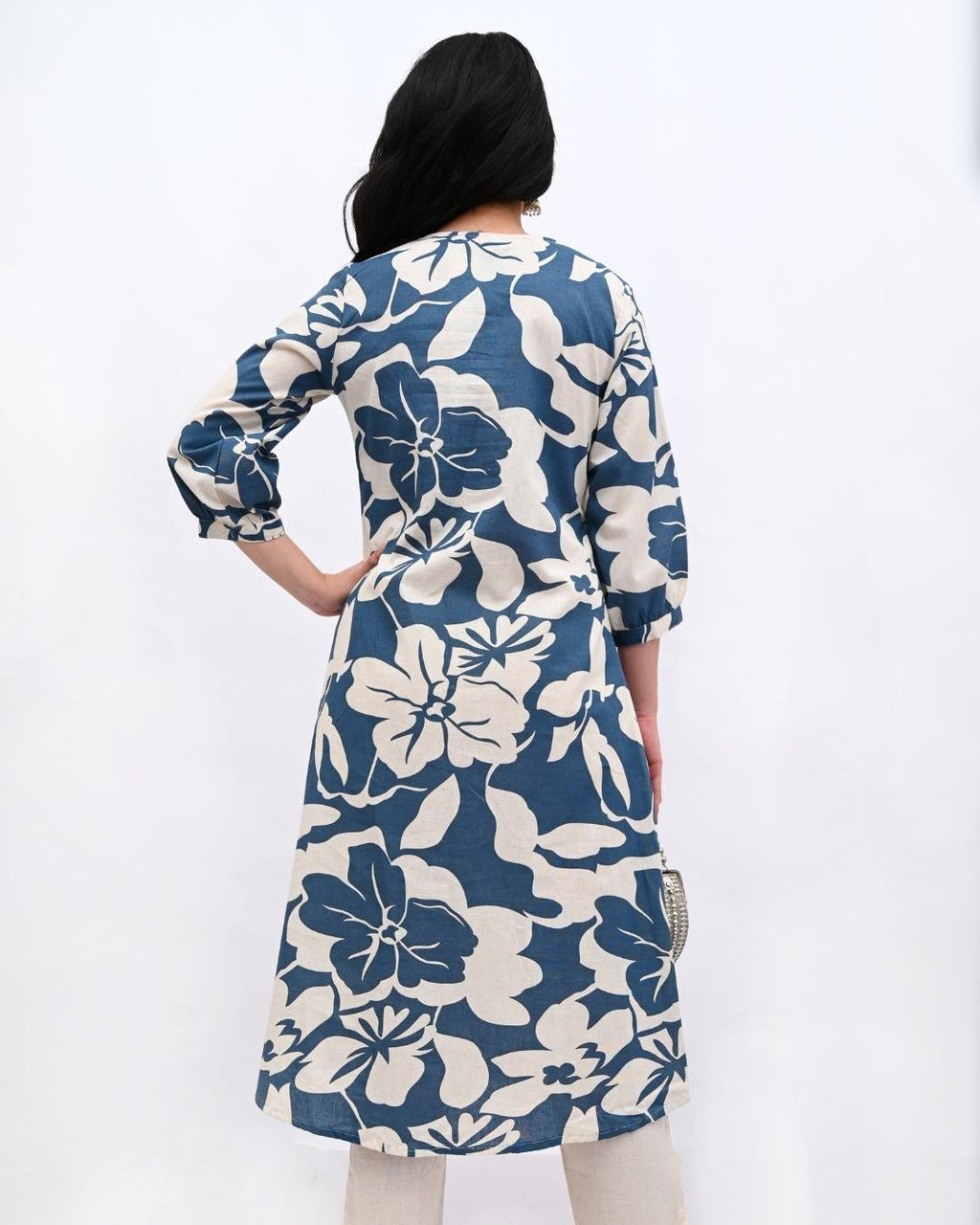 Blue Floral Cord Set