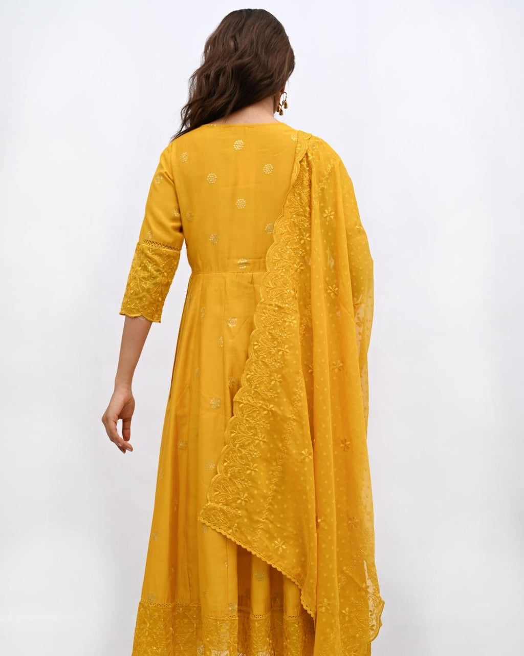 Yellow Cotton Anarkali