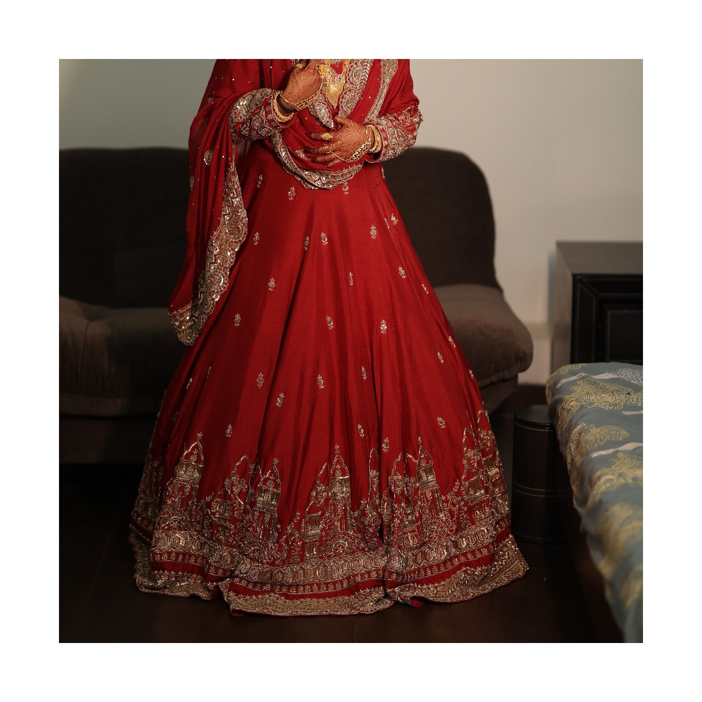 Embroidered Lehenga Choli with Dupatta - Handcrafted Bridal Wear by Vee Couture