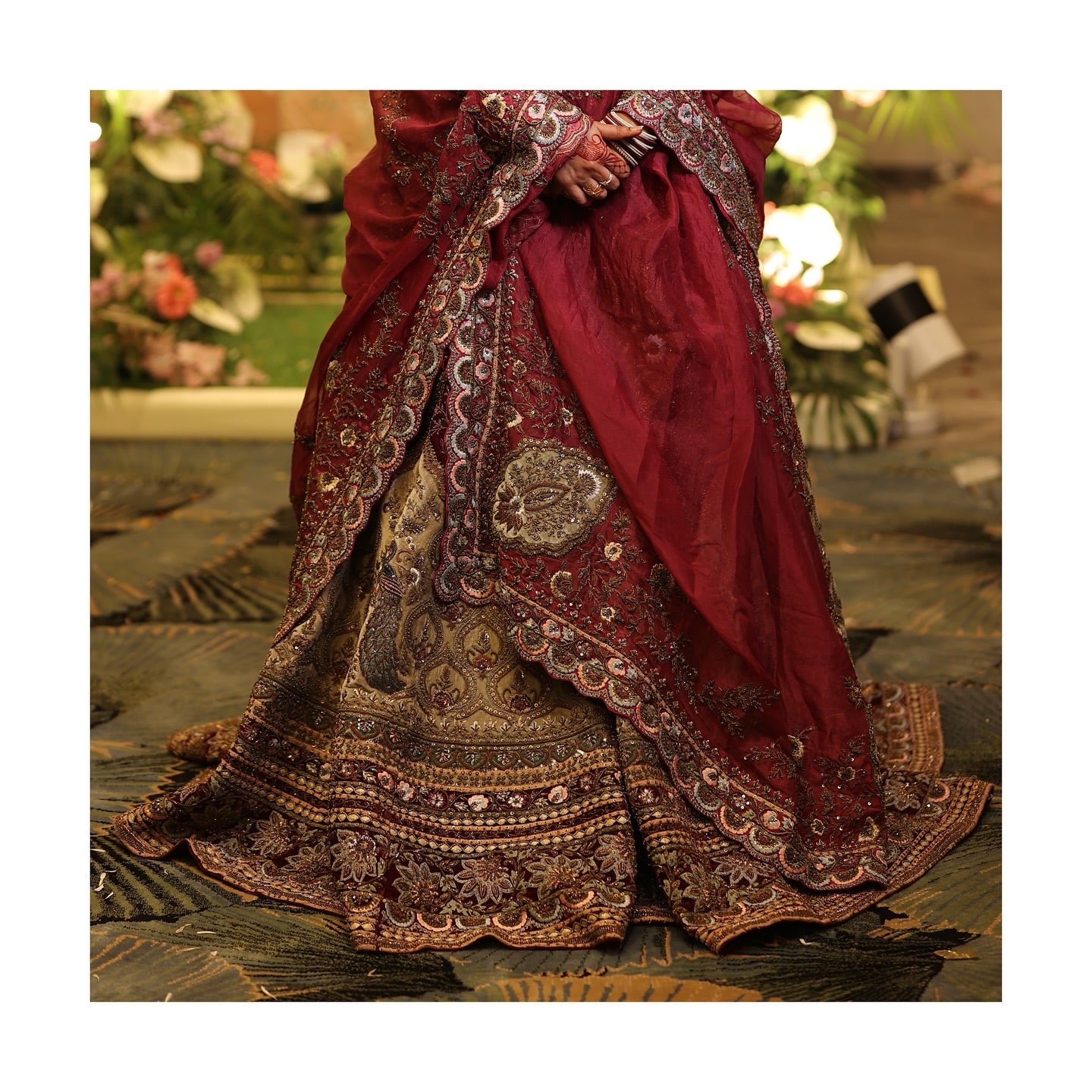 Embroidered Lehenga Choli with Dupatta - Handcrafted Bridal Wear by Vee Couture