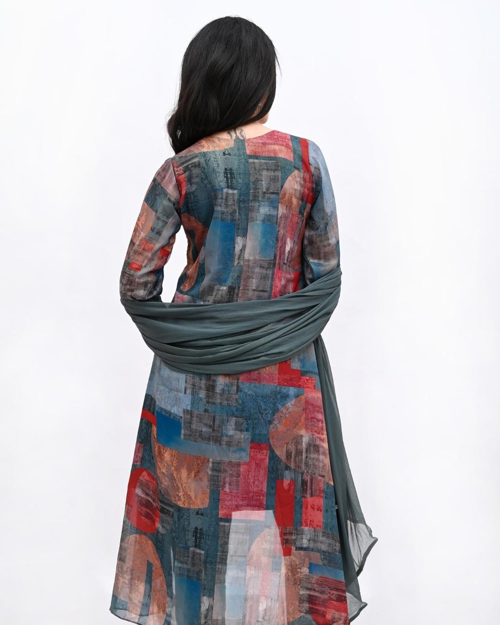 PInk Shimmer A Line Suit Set