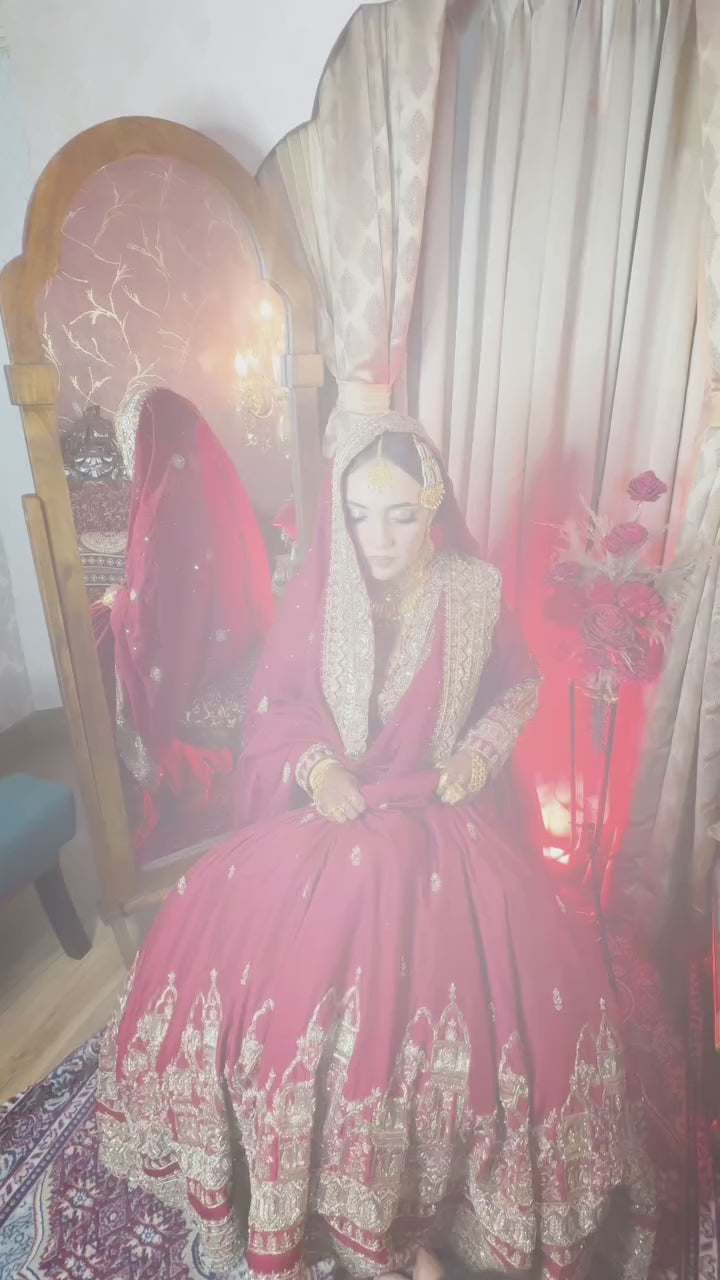 Maroon Embroidered Kurta Set with Dupatta - Handcrafted Festive Wear by Vee Couture